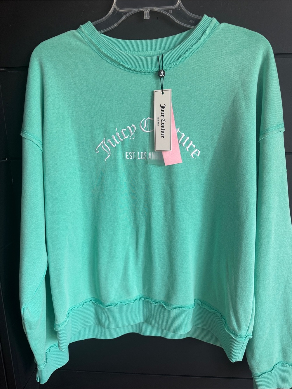 Juicy Couture Seafoam Green Crewneck Sweatshirt